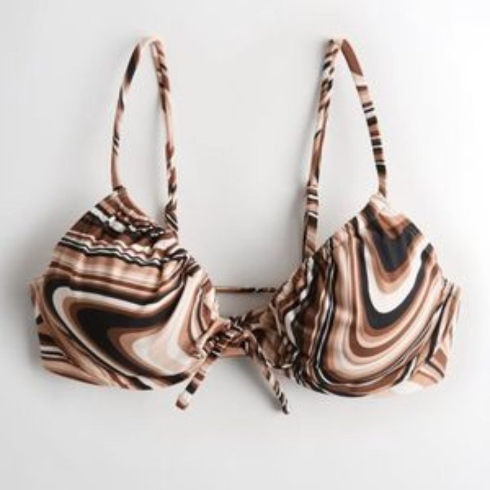 Hollister Brown Print Bikini Set